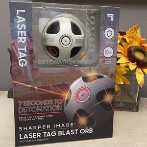 SHARPER IMAGE Laser Tag Blast Orb | Motion Detecting Laser Grenade